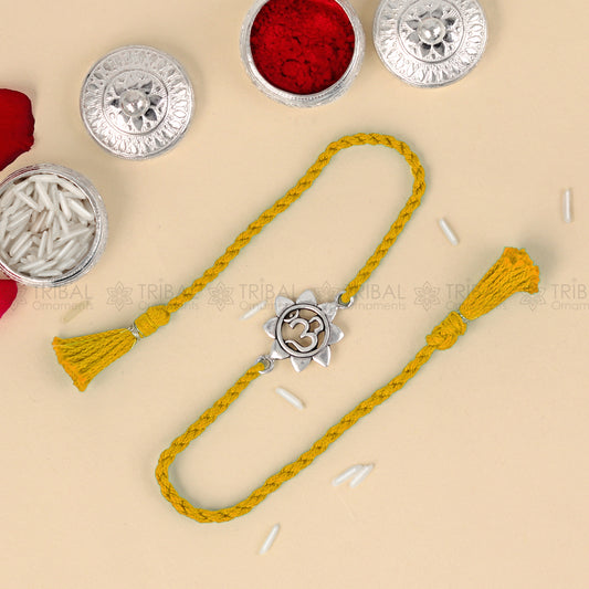 925 sterling silver Om design pendant Rakshabandhan festival rk377 - TRIBAL ORNAMENTS