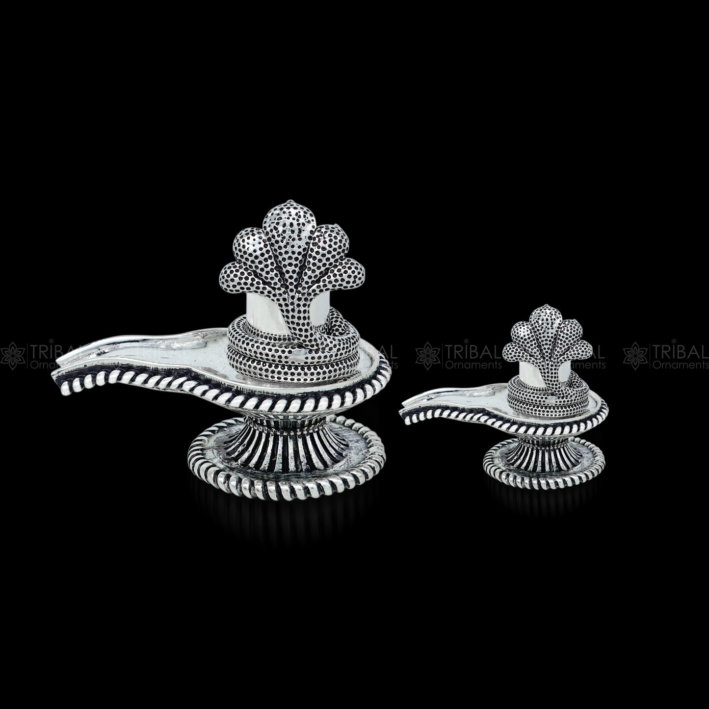 925 sterling silver lord Shiva lingam Divine Shiva lingam at home temple art790 - TRIBAL ORNAMENTS