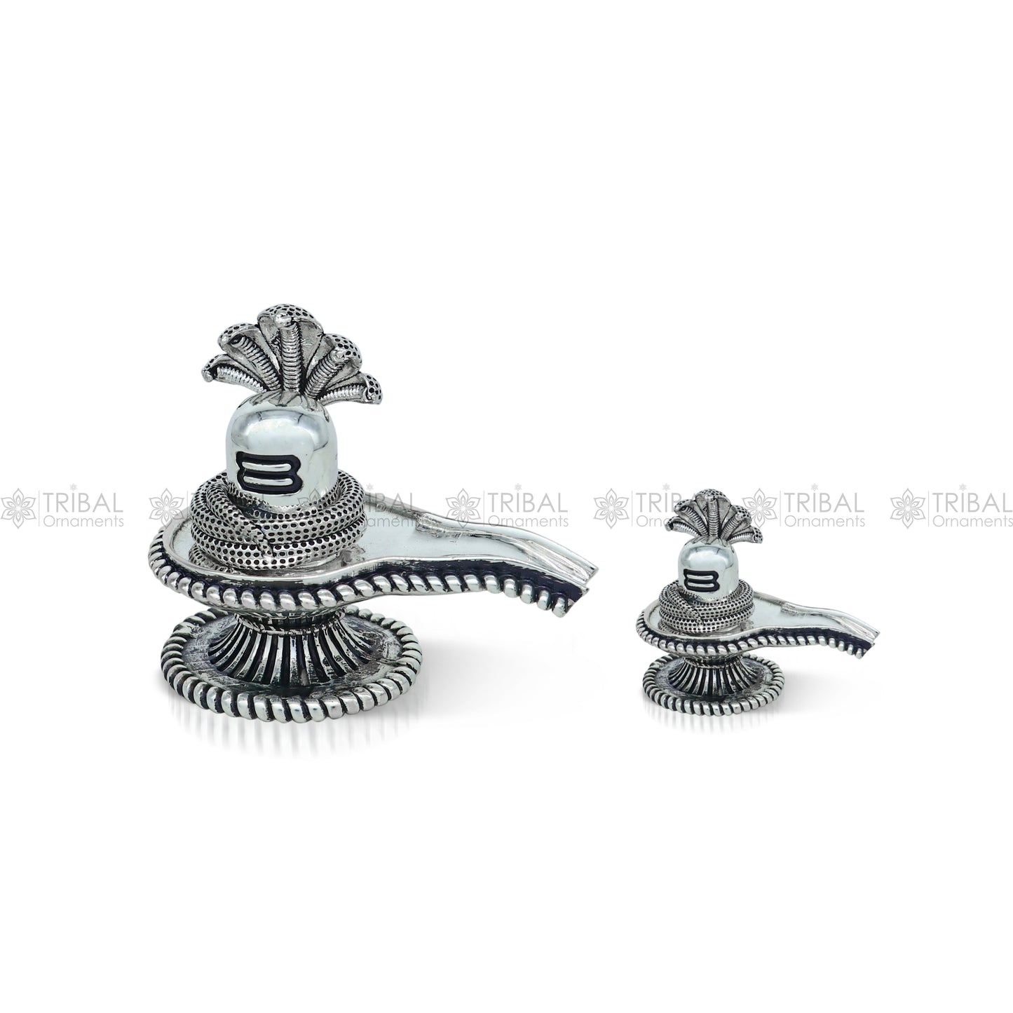 925 sterling silver lord Shiva lingam Divine Shiva lingam at home temple art790 - TRIBAL ORNAMENTS