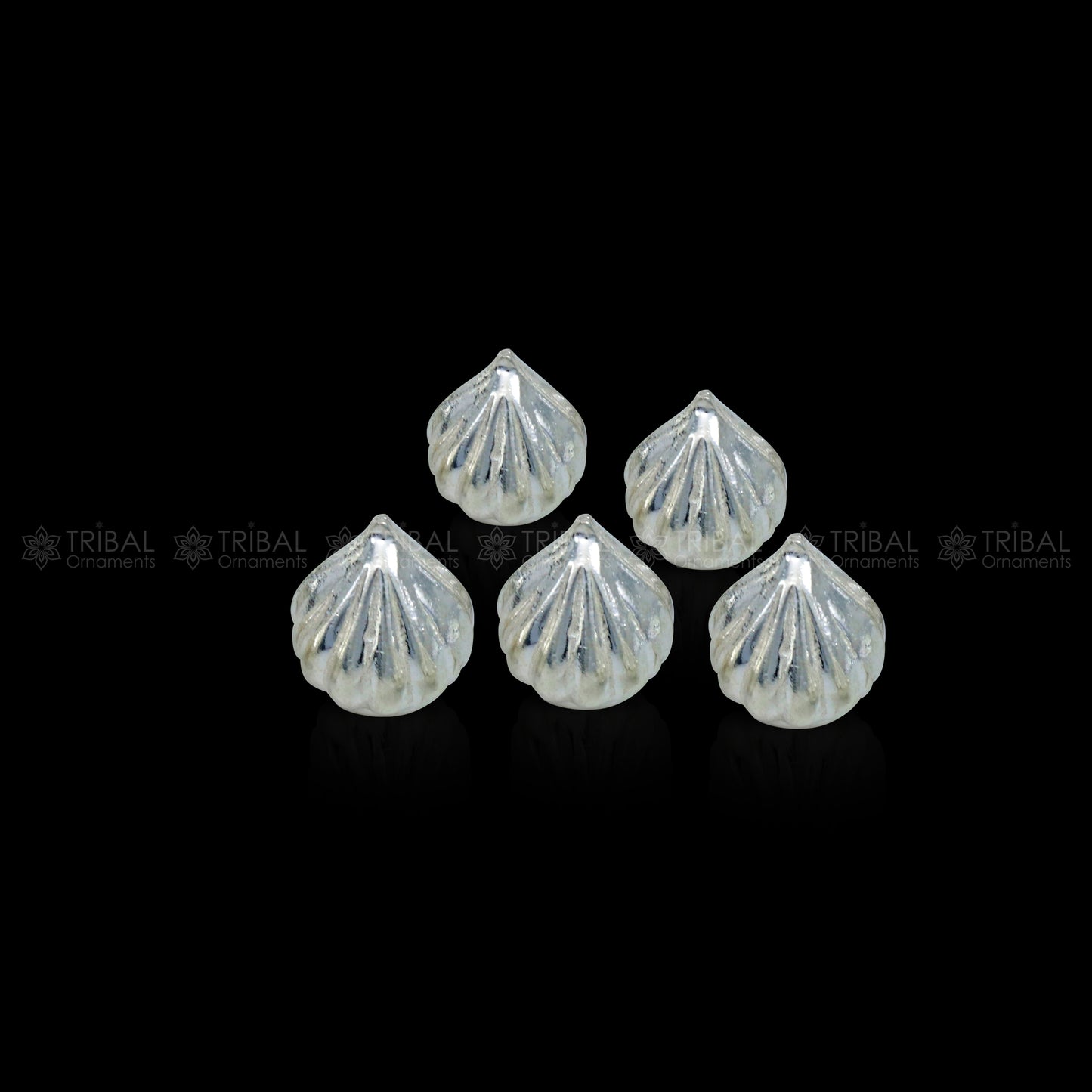 Ganesha Modak (prasadam) sterling Silver for Puja Offering, Sweet Prasad for Lord Ganesha Pooja Item art793 - TRIBAL ORNAMENTS