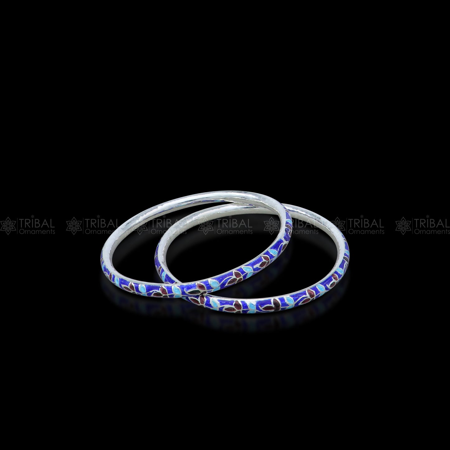 925 sterling meenakari work designer bangle bracelet pure silver gifting jewelry, brides made bangles ba434 - TRIBAL ORNAMENTS