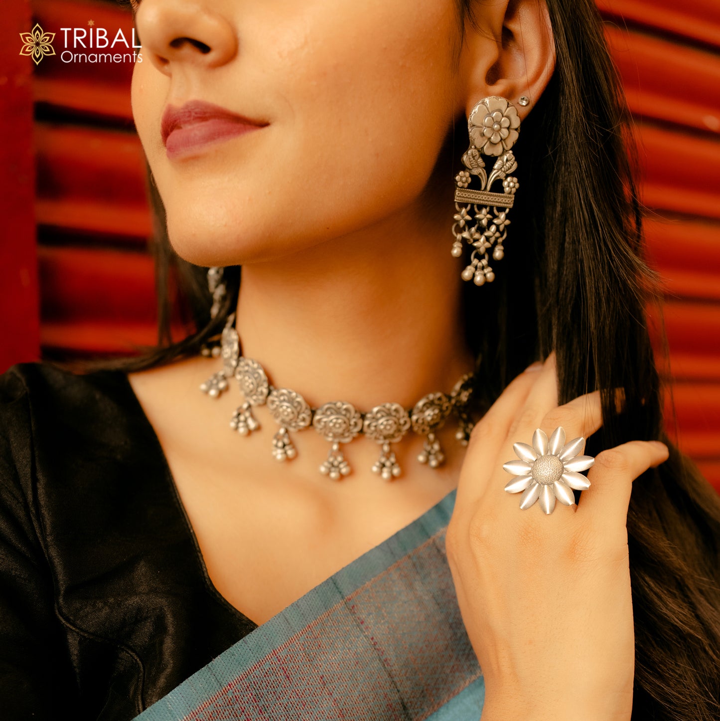 Indian Cultural design handmade silver fabulous vintage adjustable ring with amazing design indian tribal belly dance jewelry sr397