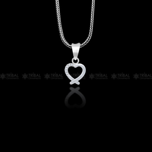 925 Sterling silver handmade heart design pendant nsp925 - TRIBAL ORNAMENTS