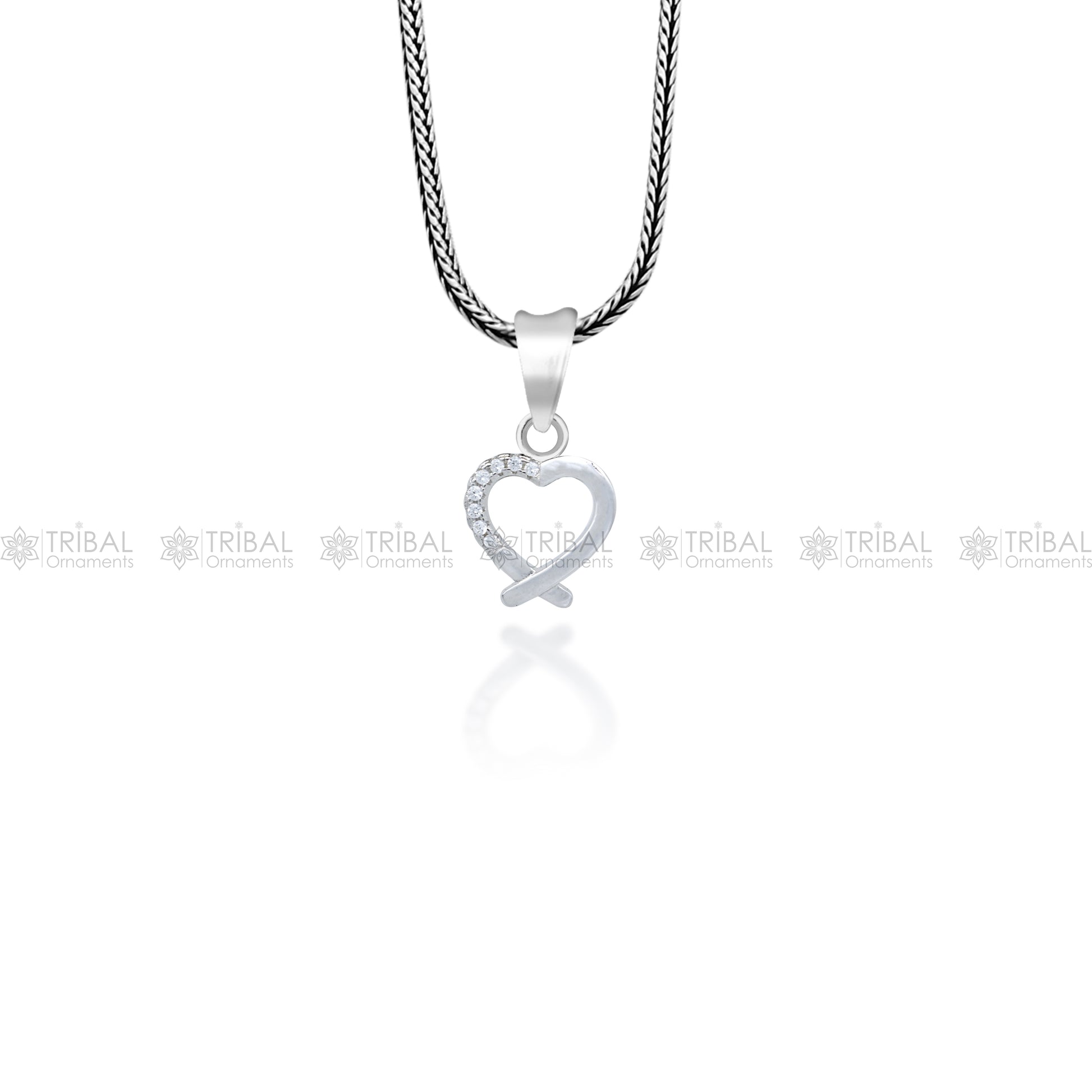 925 Sterling silver handmade heart design pendant nsp925 - TRIBAL ORNAMENTS