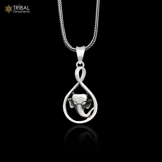 Exclusive design 925 sterling silver handmade Lord Ganesha divine pendant, amazing stylish unisex pendant personalized jewelry ssp1684 - TRIBAL ORNAMENTS