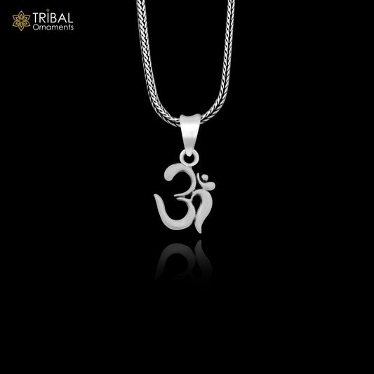 925 sterling silver handmade Divine 'Aum' OM pendant, amazing stylish good luck pendant exclusive jewelry tribal jewelry NSP682 - TRIBAL ORNAMENTS