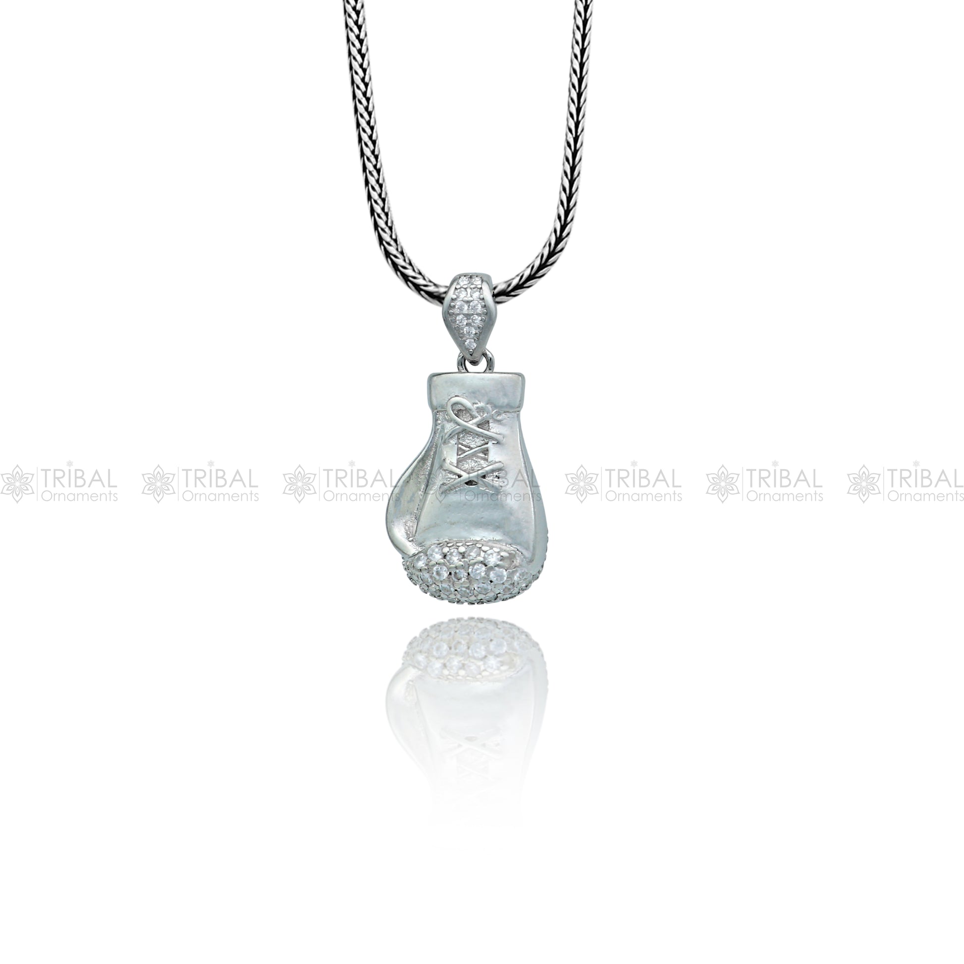 925 Sterling silver men boxing gloves pendant nsp956 - TRIBAL ORNAMENTS