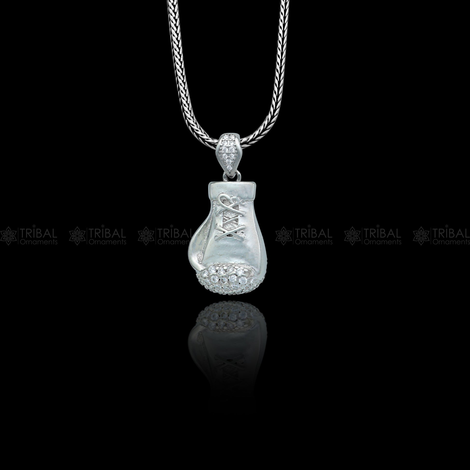 925 Sterling silver men boxing gloves pendant nsp956 - TRIBAL ORNAMENTS