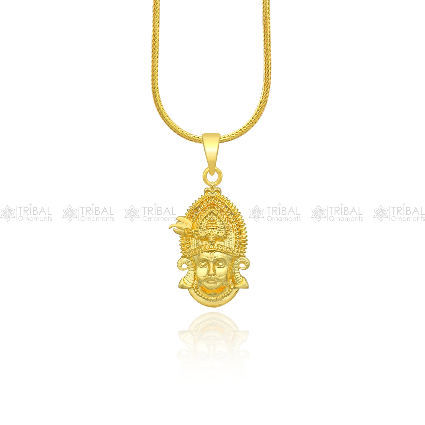 925 sterling silver Khatu Shyam pendant/ lord Krishna, amazing divine pendant locket tribal jewelry nsp916 - TRIBAL ORNAMENTS