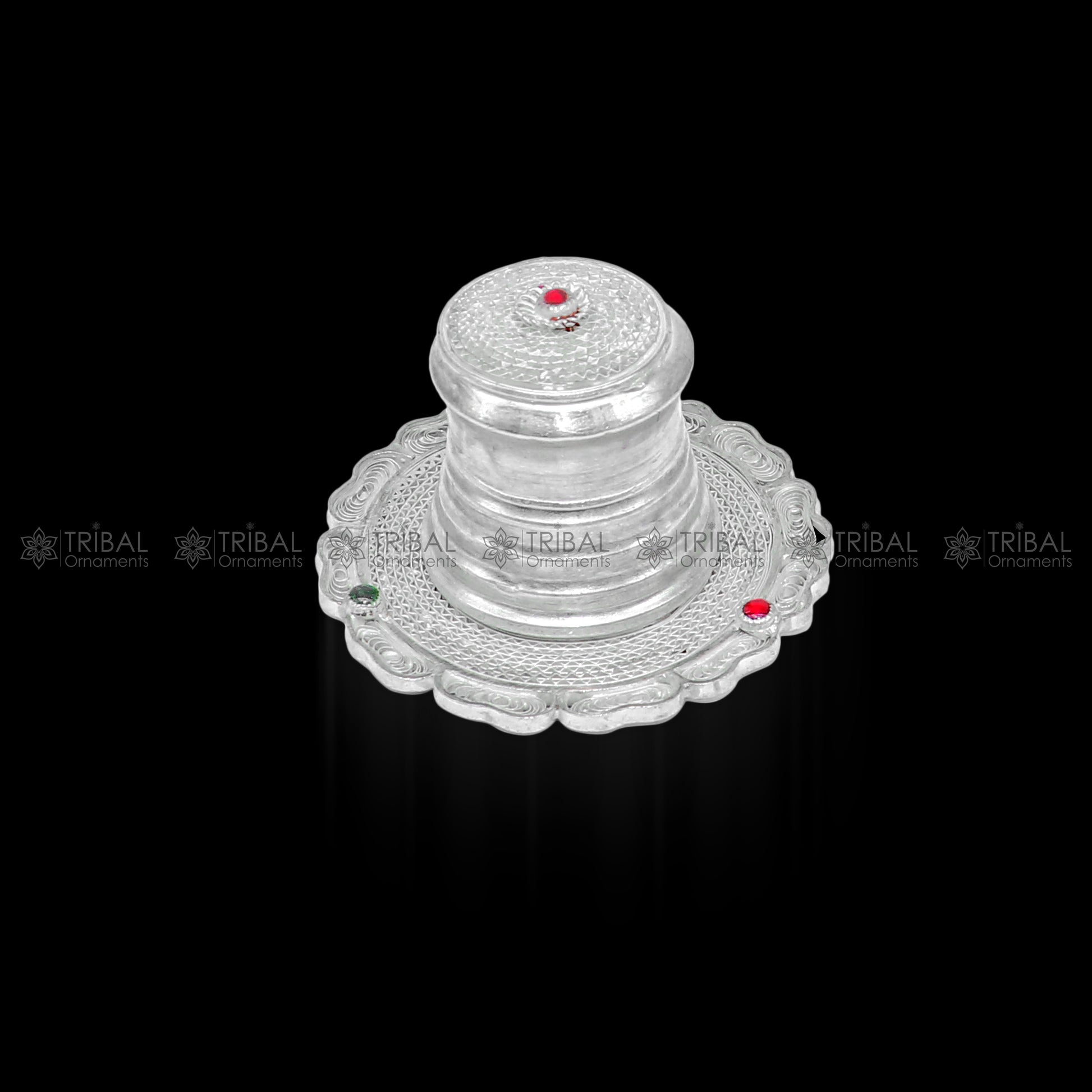 925 Sterling silver handmade fabulous meenakari trinket box, container box, casket box, sindoor box, enamel work customized  box stb864 - TRIBAL ORNAMENTS