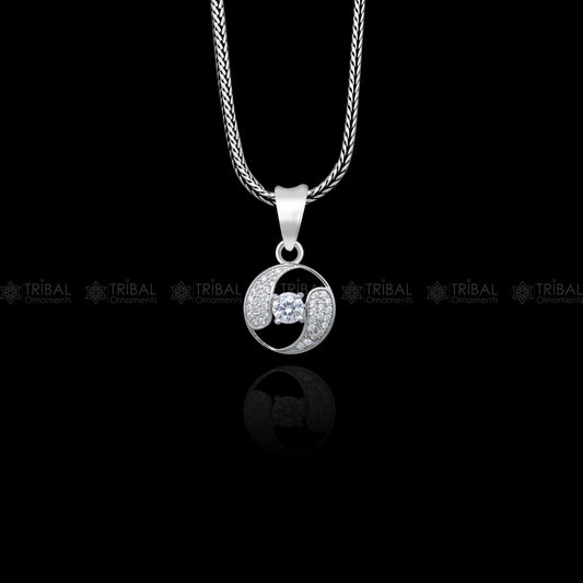 925 Sterling silver  antique design diamond pendant nsp938 - TRIBAL ORNAMENTS