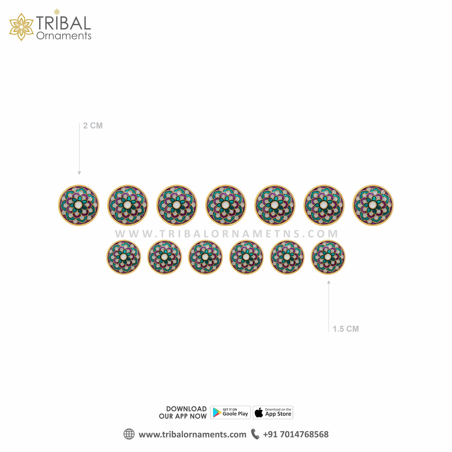 925 Sterling silver handmade gorgeous multicolor floral design fancy buttons set of 13 pc for men's coat or suit, best jewelry for all occasions btn76
