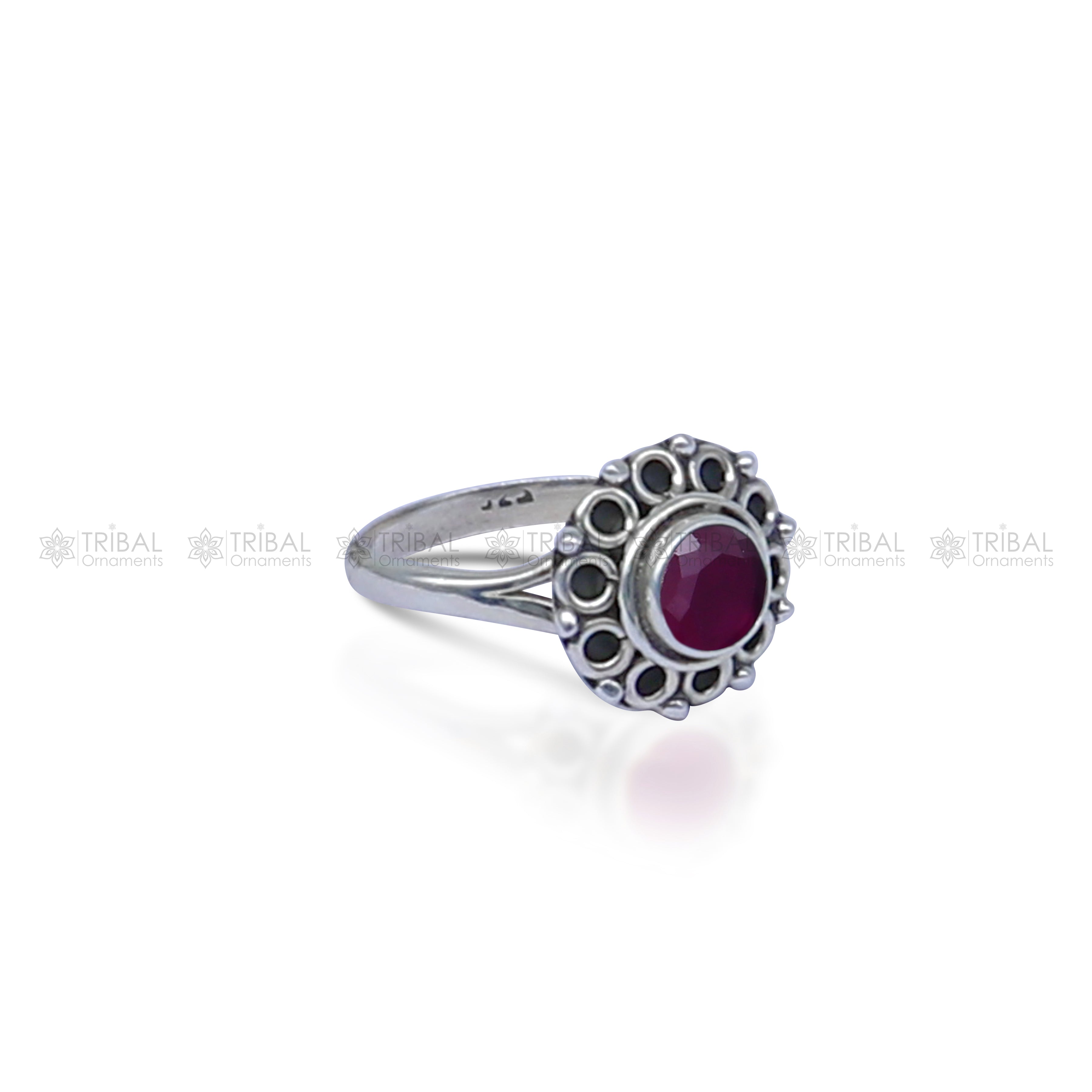 【BLACKPURPLE】23FW★ silver925 palette ring 6ct+ Natural Top AA+ Black Fire Opal Plus Gems Ring Silver