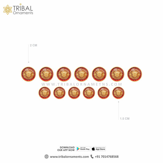 925 Sterling silver handmade gorgeous sun face design fancy buttons set of 13 pc for men's coat or suit, best jewelry for all occasions btn78