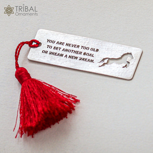 925 Sterling silver handmade silver horse design personalized bookmark customized jewellery su1338 - TRIBAL ORNAMENTS