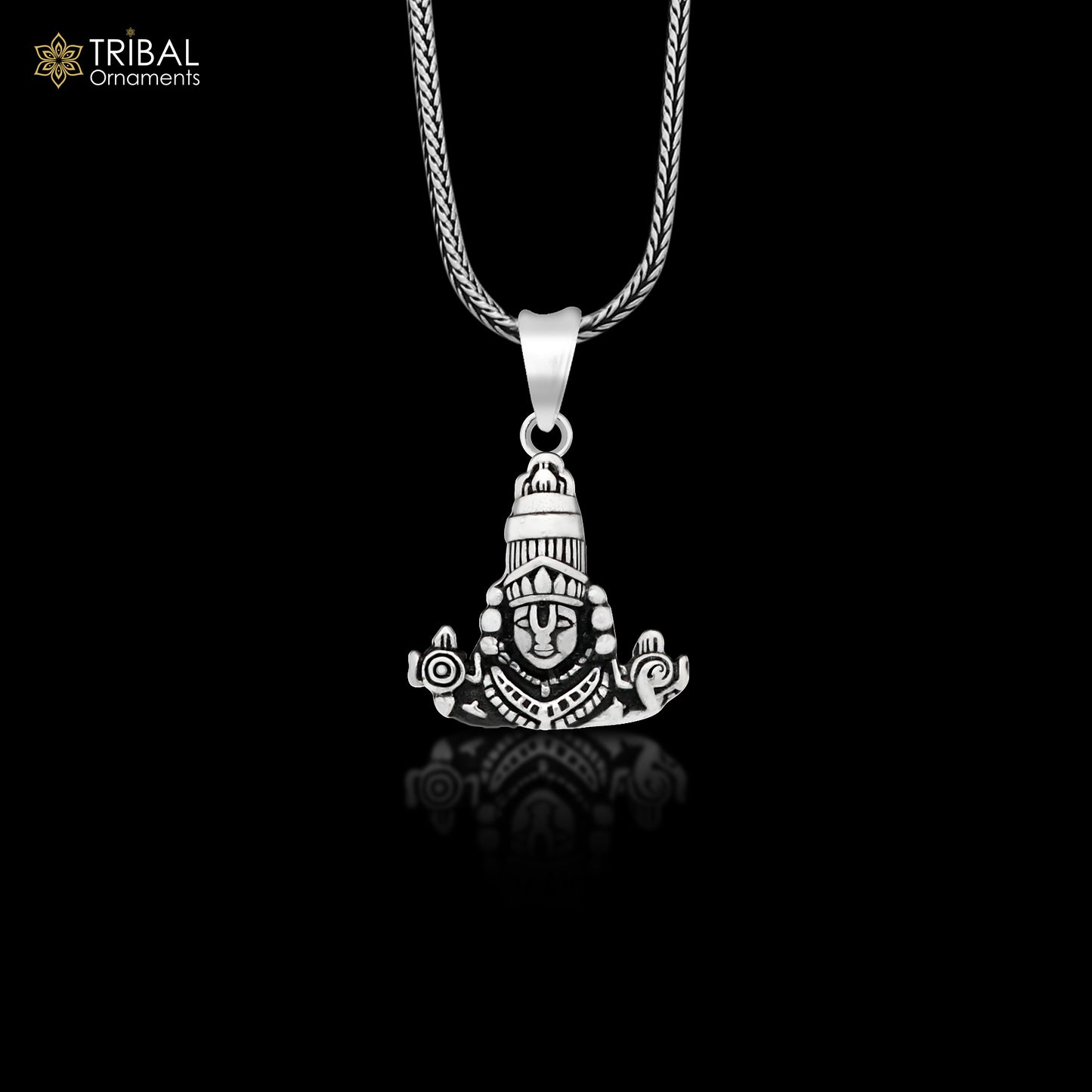 925 sterling silver vintage stylish Hindu idol tirupati balaji Pendant, amazing design Krishna pendant gifting jewelry ssp1597 - TRIBAL ORNAMENTS
