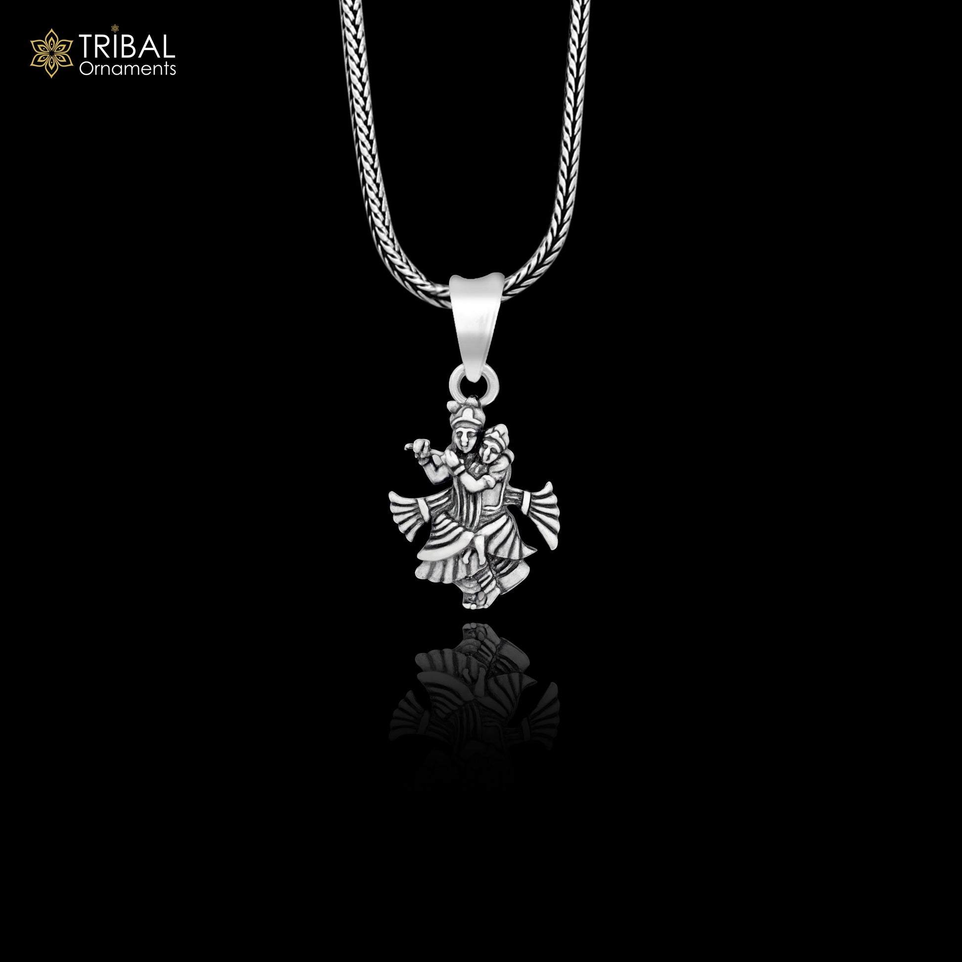 925 sterling silver handmade idol Radha krishna tiny pendant, amazing unisex pendant locket personalized jewelry tribal jewelry ssp565 - TRIBAL ORNAMENTS