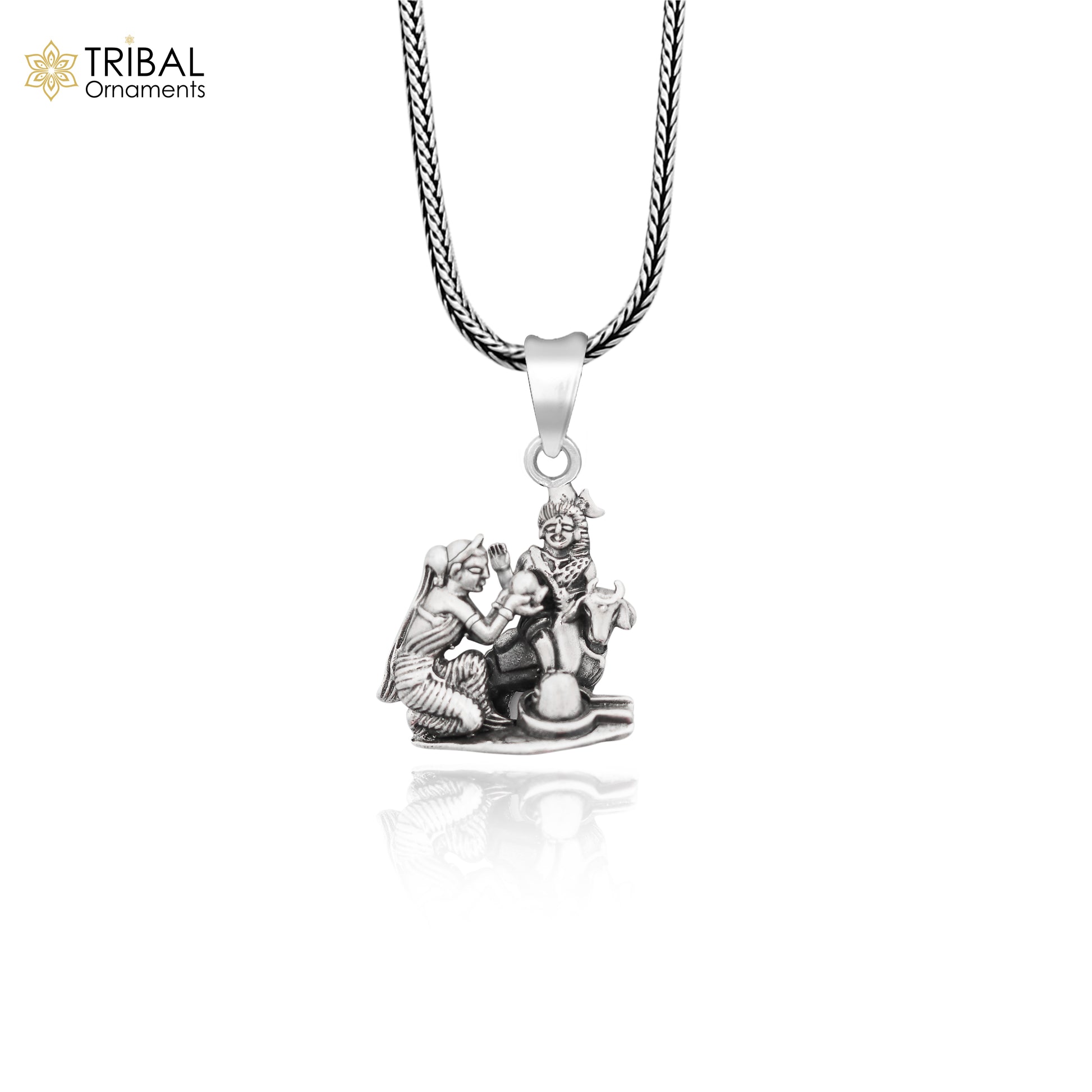 925 sterling silver unique lord shiva and goddess Parwati and Nandi maharaj with shiva lingam pendant shiv Darbar pendant jewelry ssp920 - TRIBAL ORNAMENTS