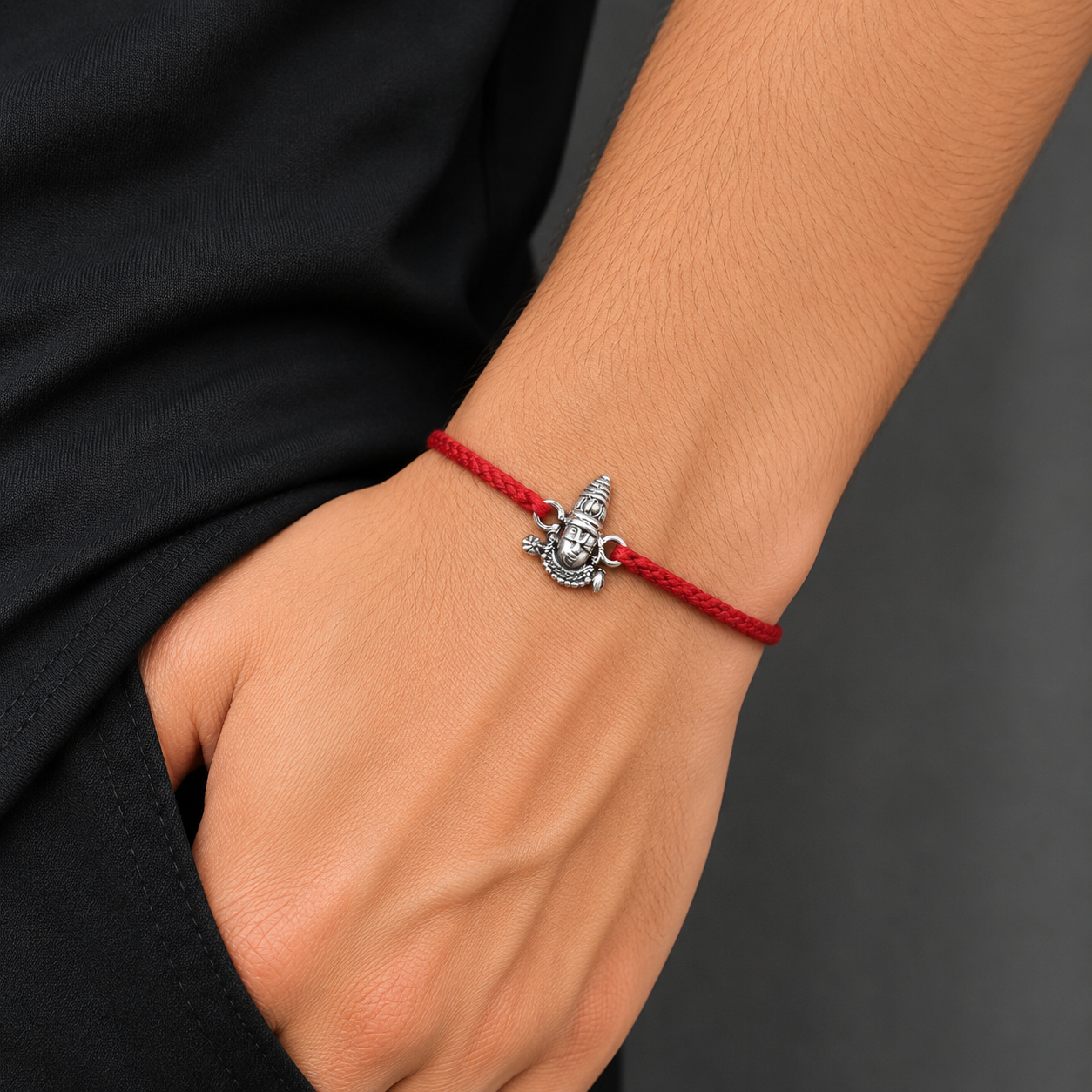925 sterling silver OM/Ganesha/sai baba/Tirupati idols thread rakhi bracelet rk307