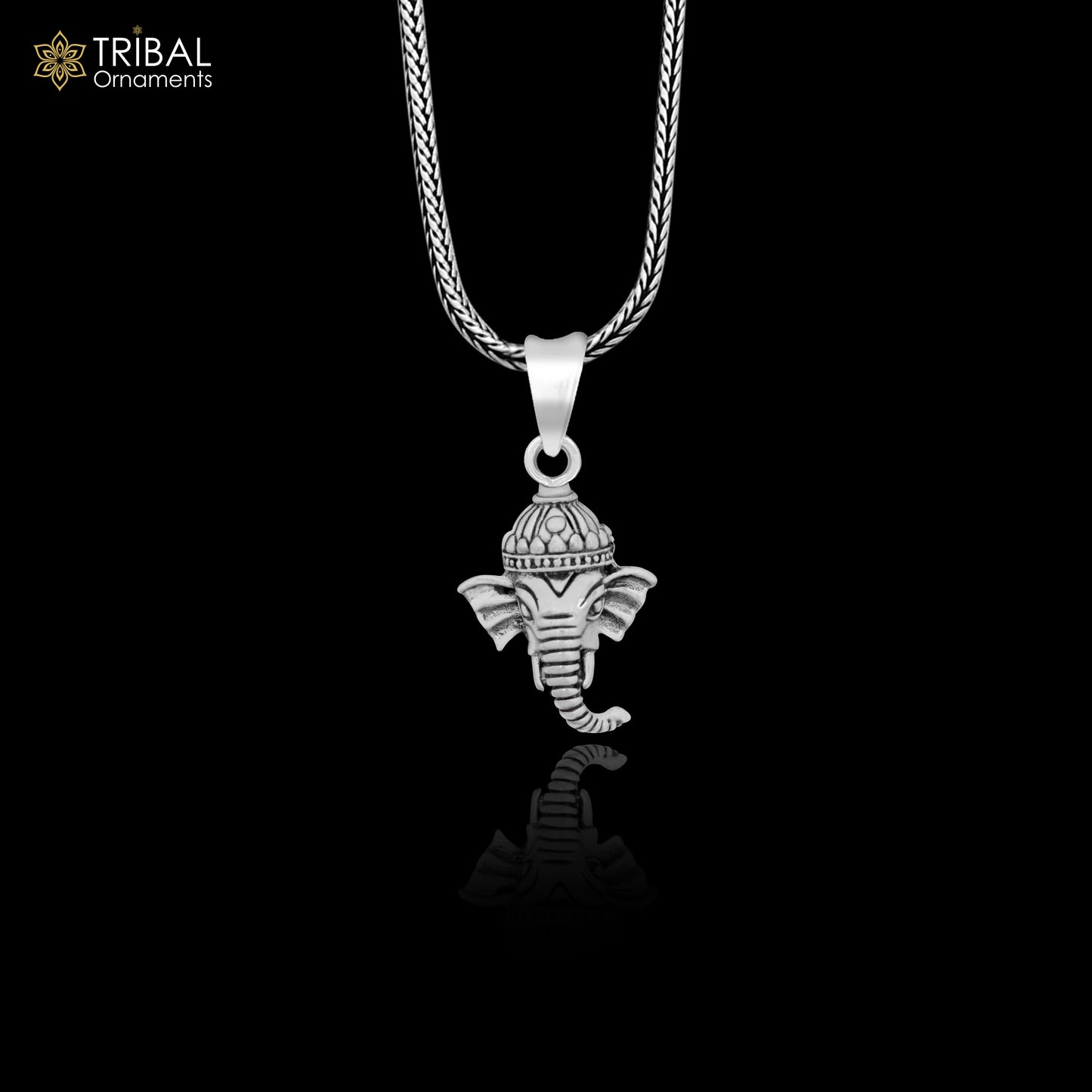 92.5 sterling silver Lord Ganesha pendant, excellent unique design stylish unisex personalized gift pendant jewelry ssp885 - TRIBAL ORNAMENTS
