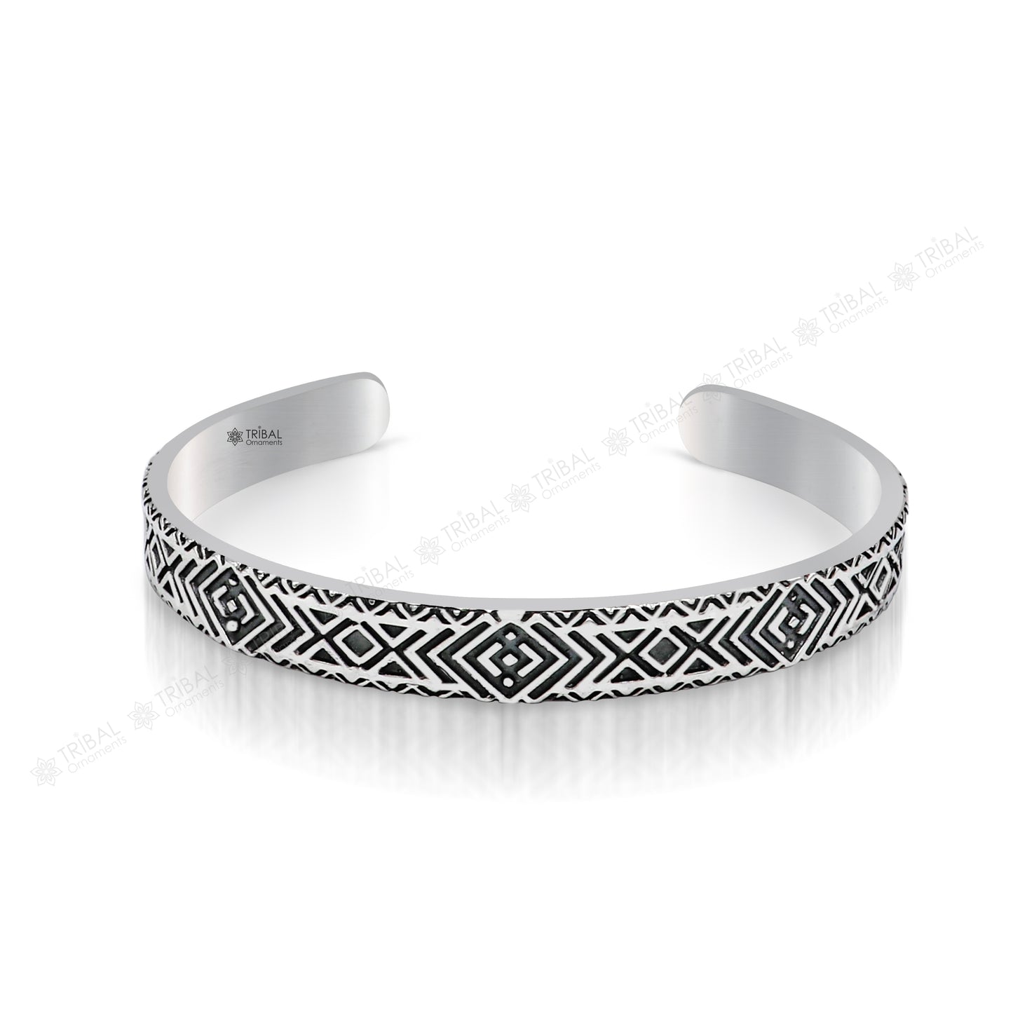 925 sterling silver handcrafted vintage style amazing cuff bangle kada bracelet, best gift for men's and girl's, adjustable kada cuff115 - TRIBAL ORNAMENTS