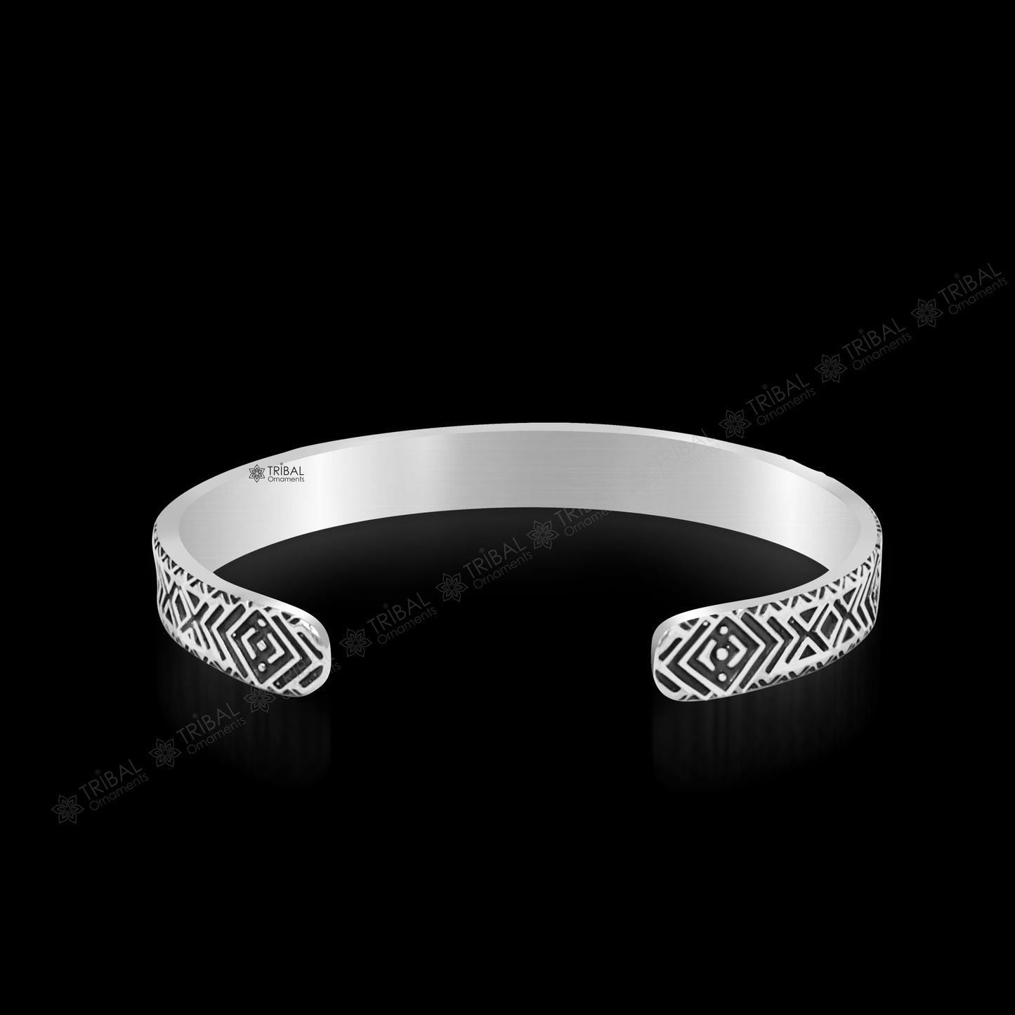 925 sterling silver handcrafted vintage style amazing cuff bangle kada bracelet, best gift for men's and girl's, adjustable kada cuff115 - TRIBAL ORNAMENTS