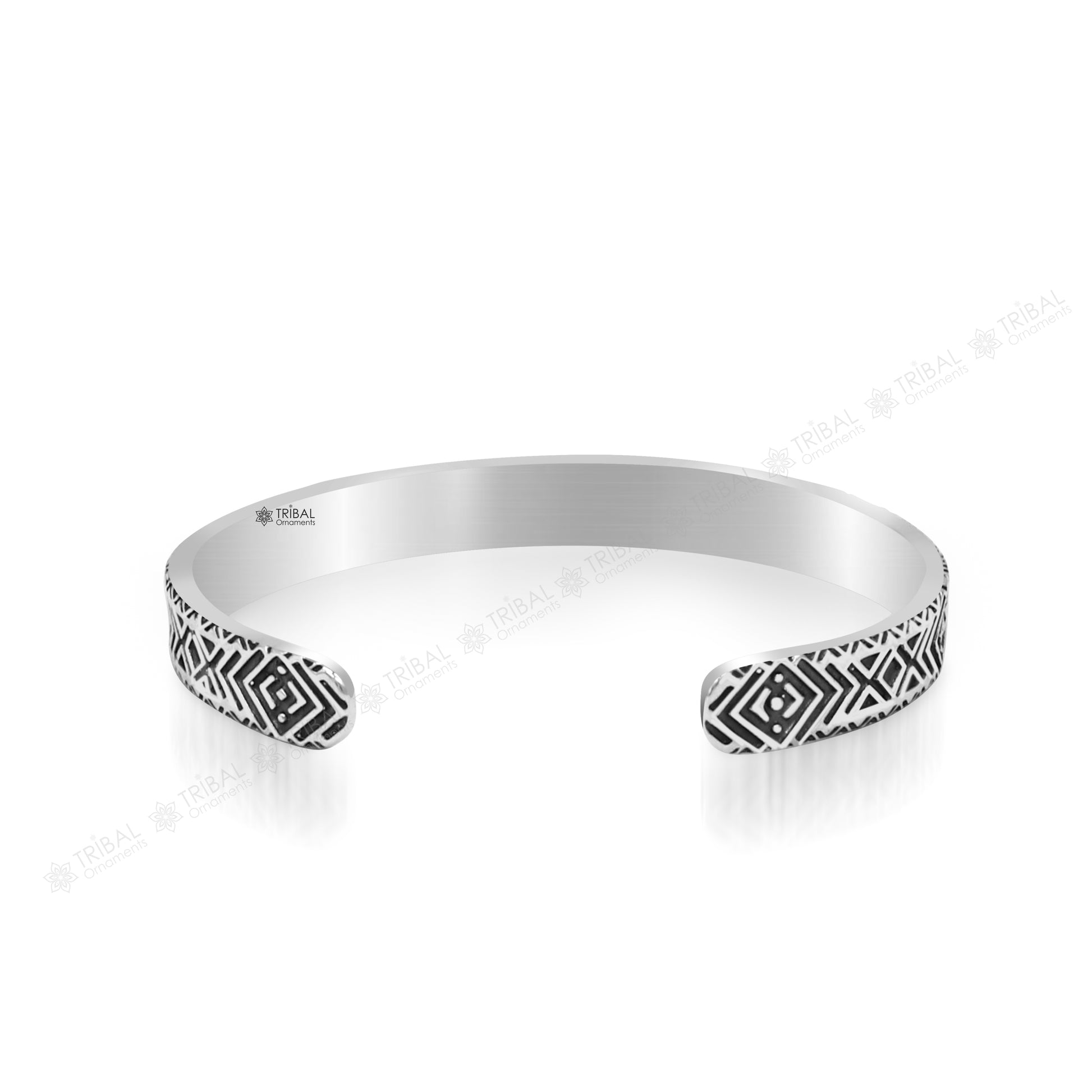 925 sterling silver handcrafted  vintage style amazing cuff bangle kada bracelet, best gift for men's and girl's, adjustable kada cuff115 - TRIBAL ORNAMENTS