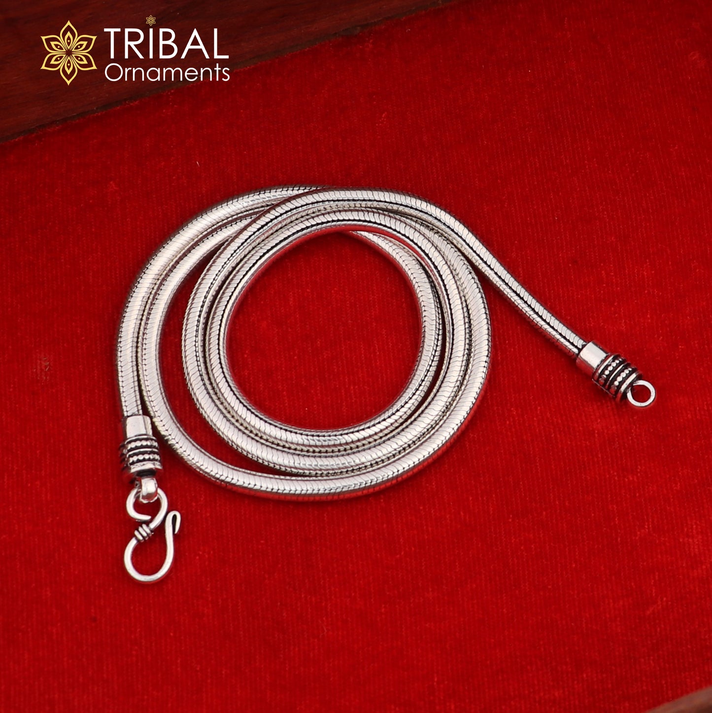 4 mm screw chain 925 sterling silver handmade snake chain pendant chain, necklace chain, oxidized silver trendy chain necklace ch158
