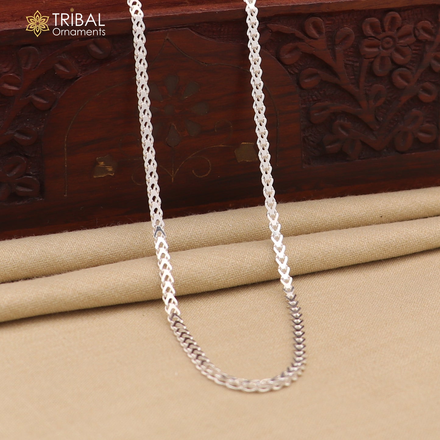 3mm 18"/20" solid 925 sterling silver handmade modern trendy design wheat chain necklace giving it a distinctive and stylish look ch234