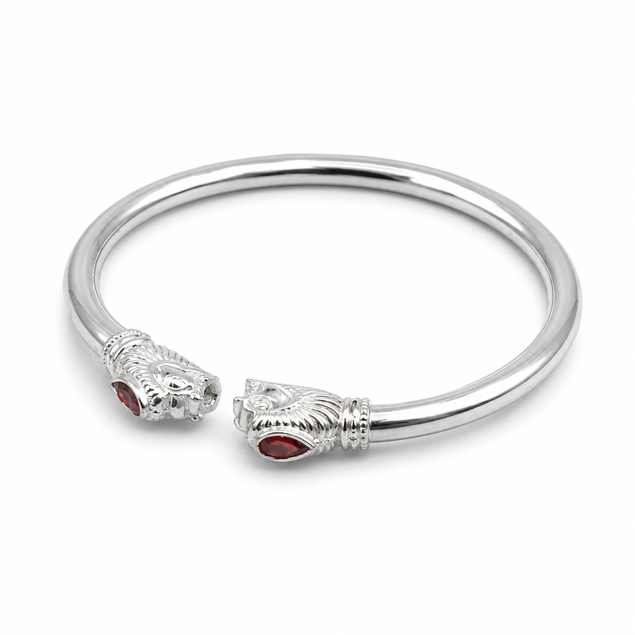 925 sterling silver handmade lion face design cultural trendy kada bracelet for men's and girl's, best delicate Light weight jewelry nsk675