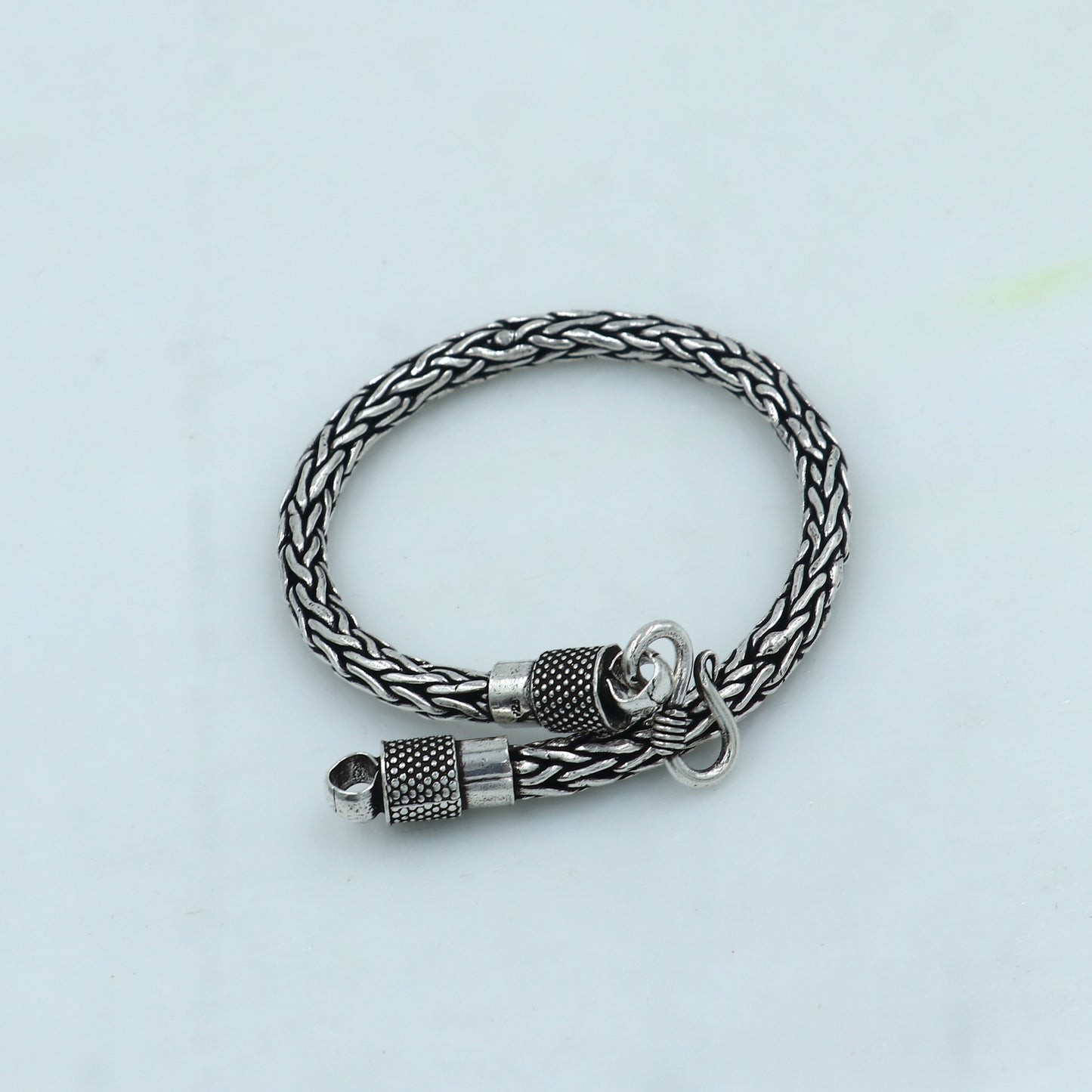 8"/ 8.5" 5mm 925 sterling silver wheat design chain customized design handmade silver bracelet unisex indian tribal jewelry sbr756 - TRIBAL ORNAMENTS