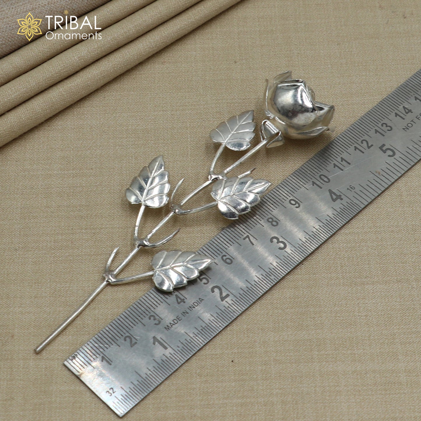 925sterling silver flower puja god temple article, silver worshipping article su1343