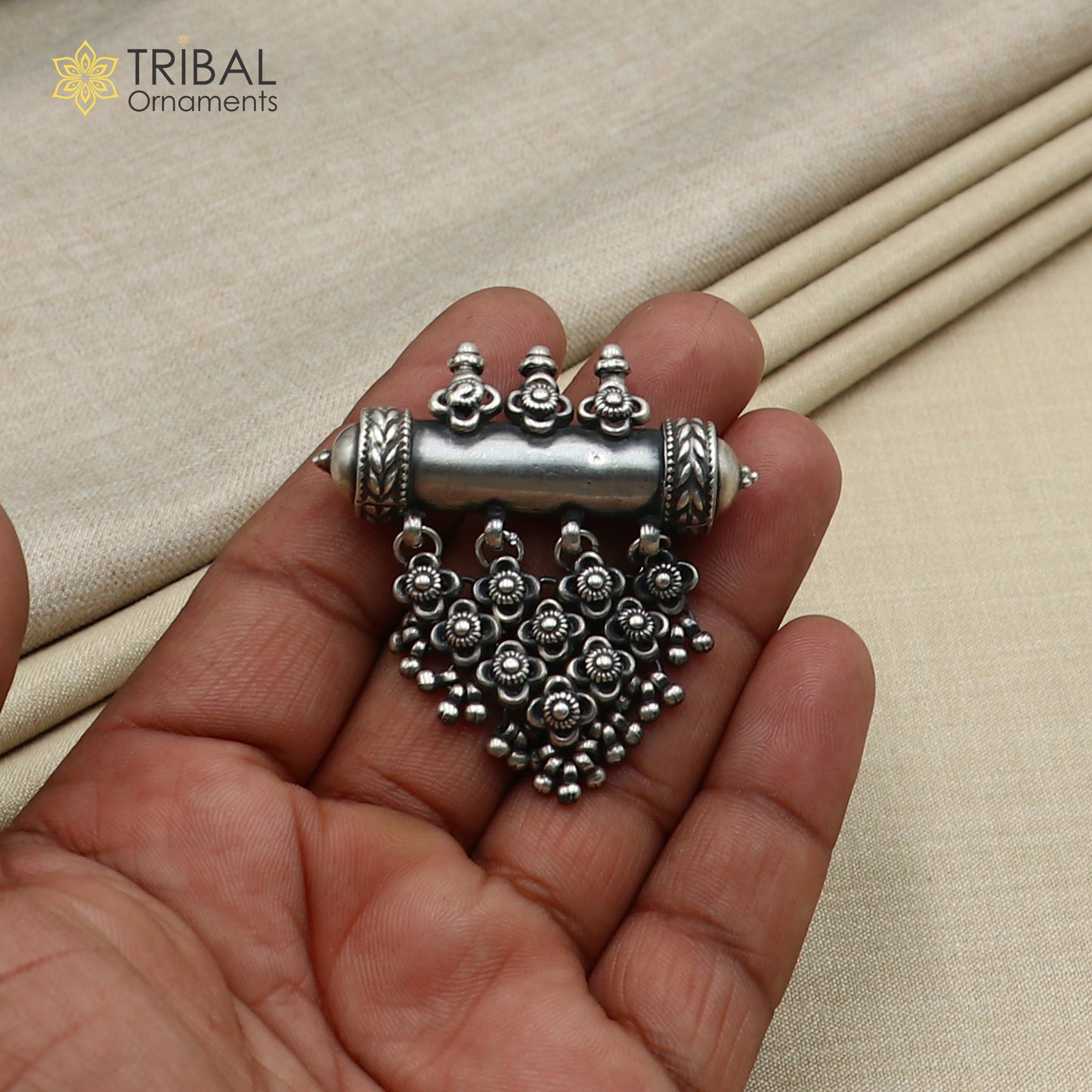 4 mm 26 inches beaded chain 925 sterling silver amulet ethnic necklace tribal jewelry set727