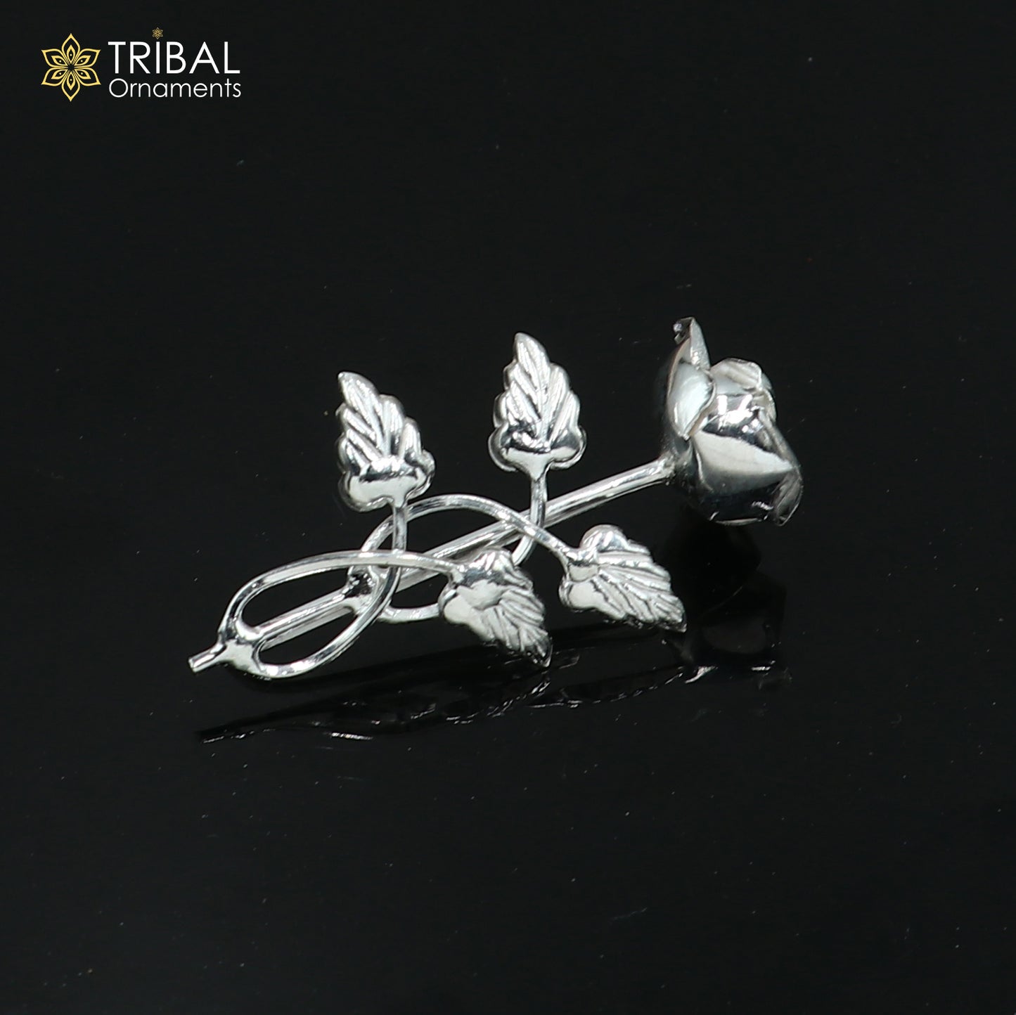 925sterling silver flower puja god temple article, silver worshipping article su1344
