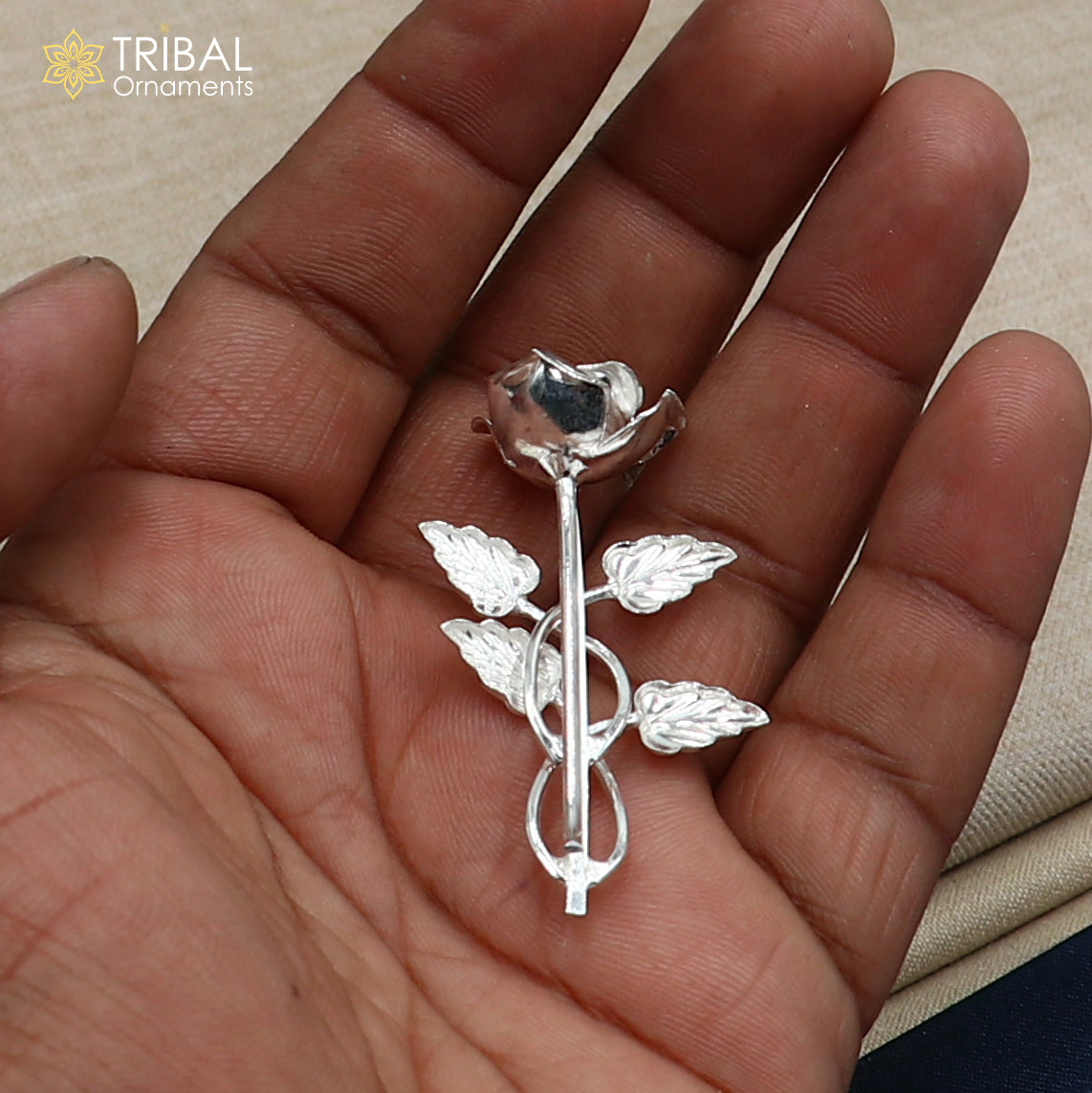 925sterling silver flower puja god temple article, silver worshipping article su1344