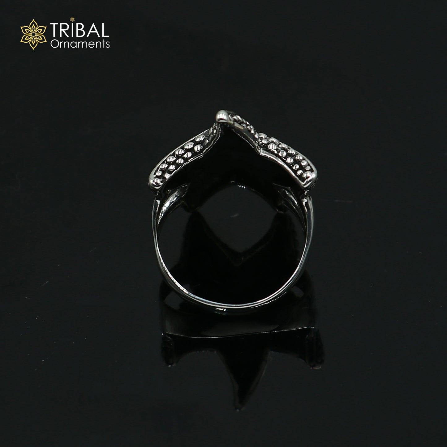 925 sterling silver star design stylish ring men's Jewelry sr784
