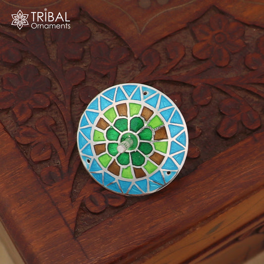 Unique Silver toy 925 sterling silver Firki or Lattu toy , best silver toy for your baby Krishna idols, best silver article su1385