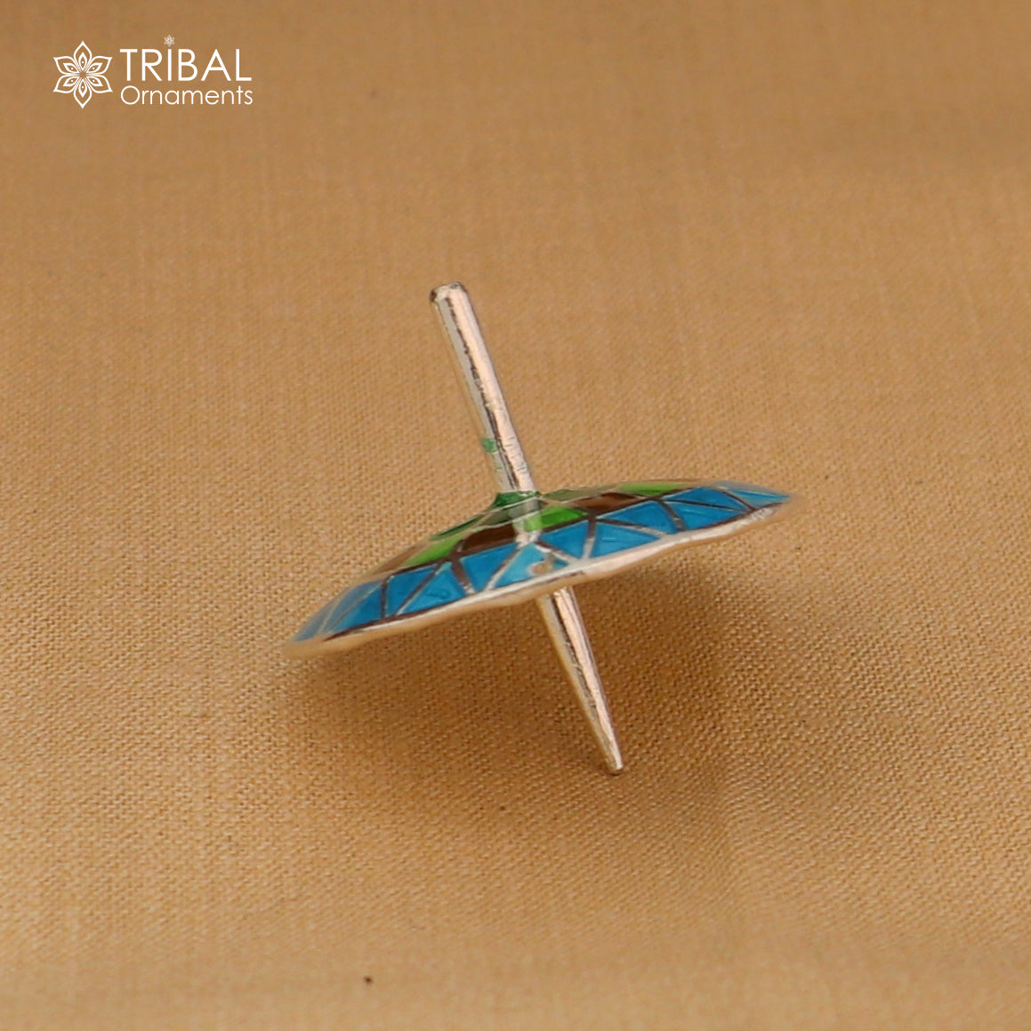 Unique Silver toy 925 sterling silver Firki or Lattu toy , best silver toy for your baby Krishna idols, best silver article su1385