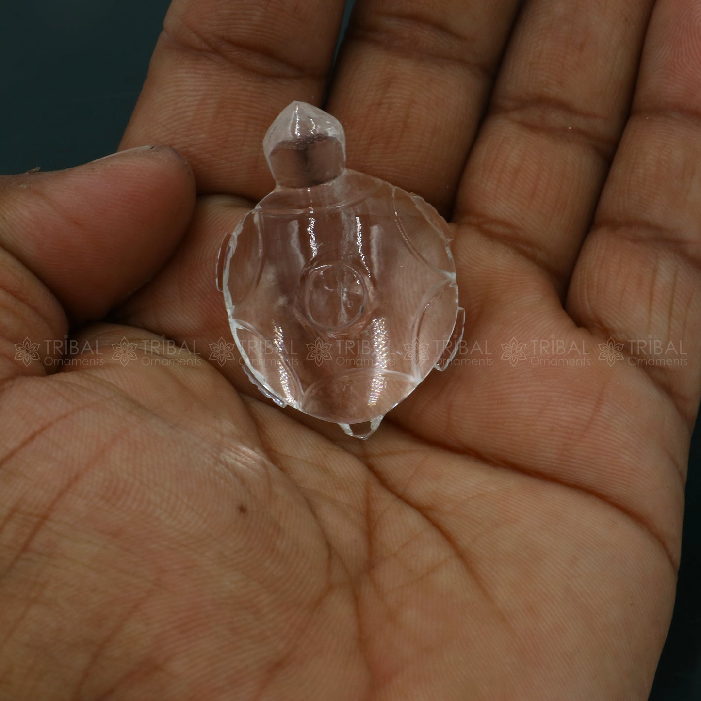 Natural sphatik crystal stone divine tortoise or turtle statue, amazing sphatik tortoise for wealth and prosperity art800 - TRIBAL ORNAMENTS