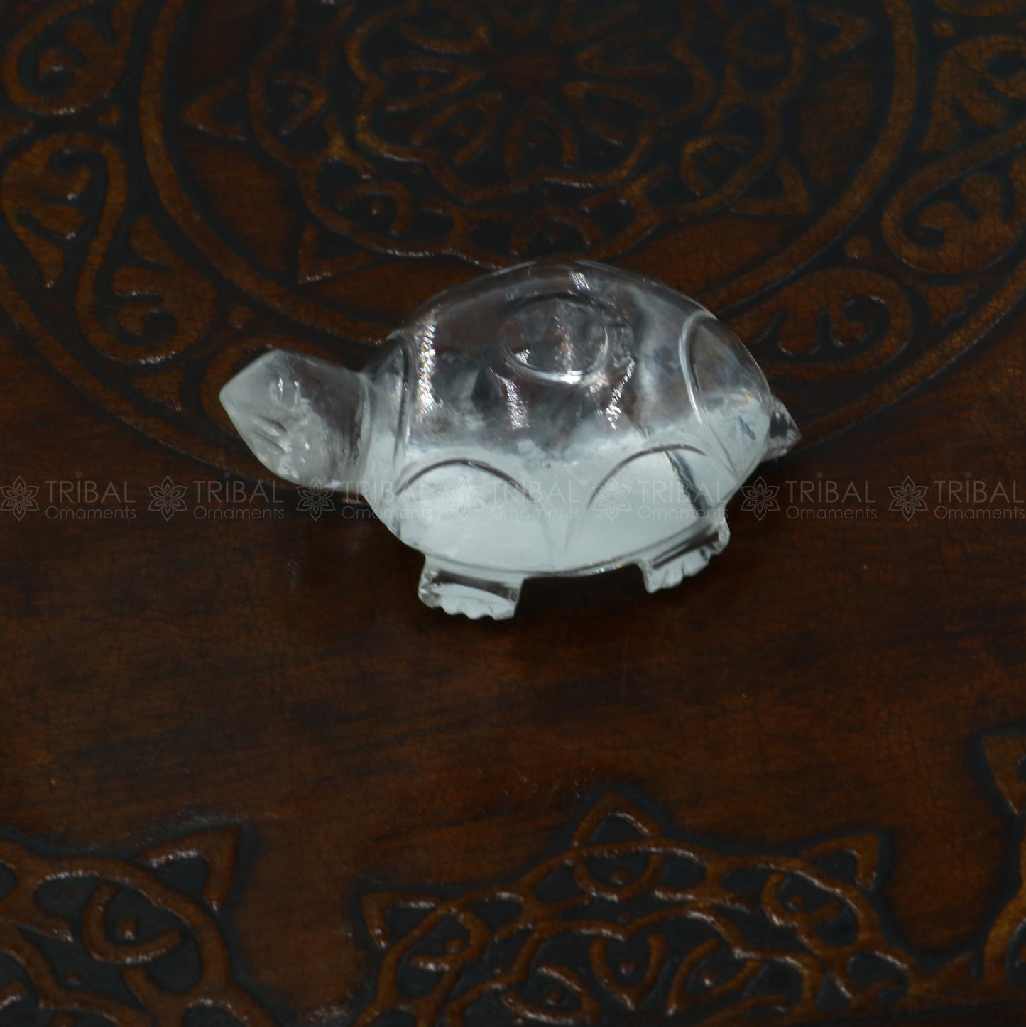 Natural sphatik crystal stone divine tortoise or turtle statue, amazing sphatik tortoise for wealth and prosperity art800 - TRIBAL ORNAMENTS