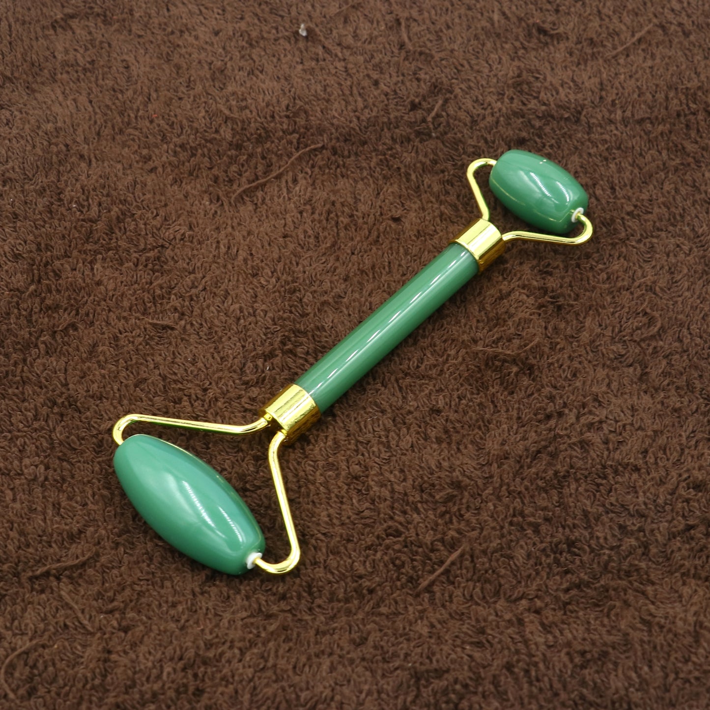 Facial Massage Roller handmade Natural Green jade roller Facial Massage Roller for Body, Face, Neck, Eyes art796 - TRIBAL ORNAMENTS
