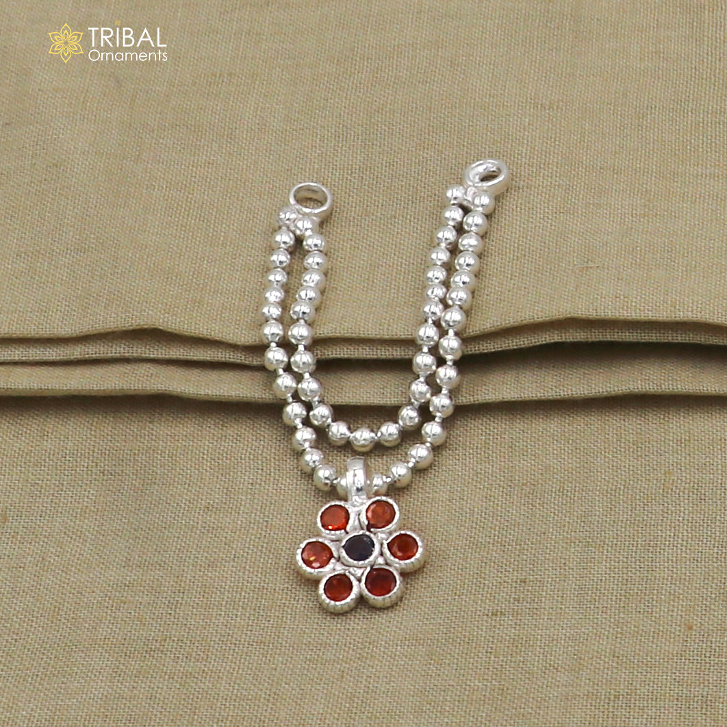 925 sterling silver 2 line beaded chain necklace for Lord Krishna Laddu Gopala jewelry set756