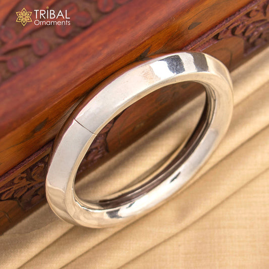 925 Sterling silver customized plain bangle kada tribal jewelry nsk916