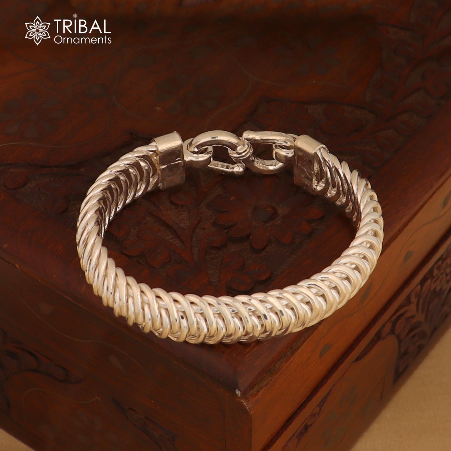 8.5" 925 sterling silver curb chain men's bracelet unisex gifting jewelry sbr782
