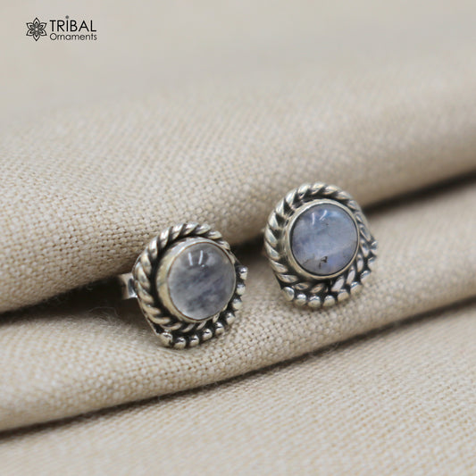 925 sterling silver gorgeous rainbow stone stud earring best unisex jewelry s1429