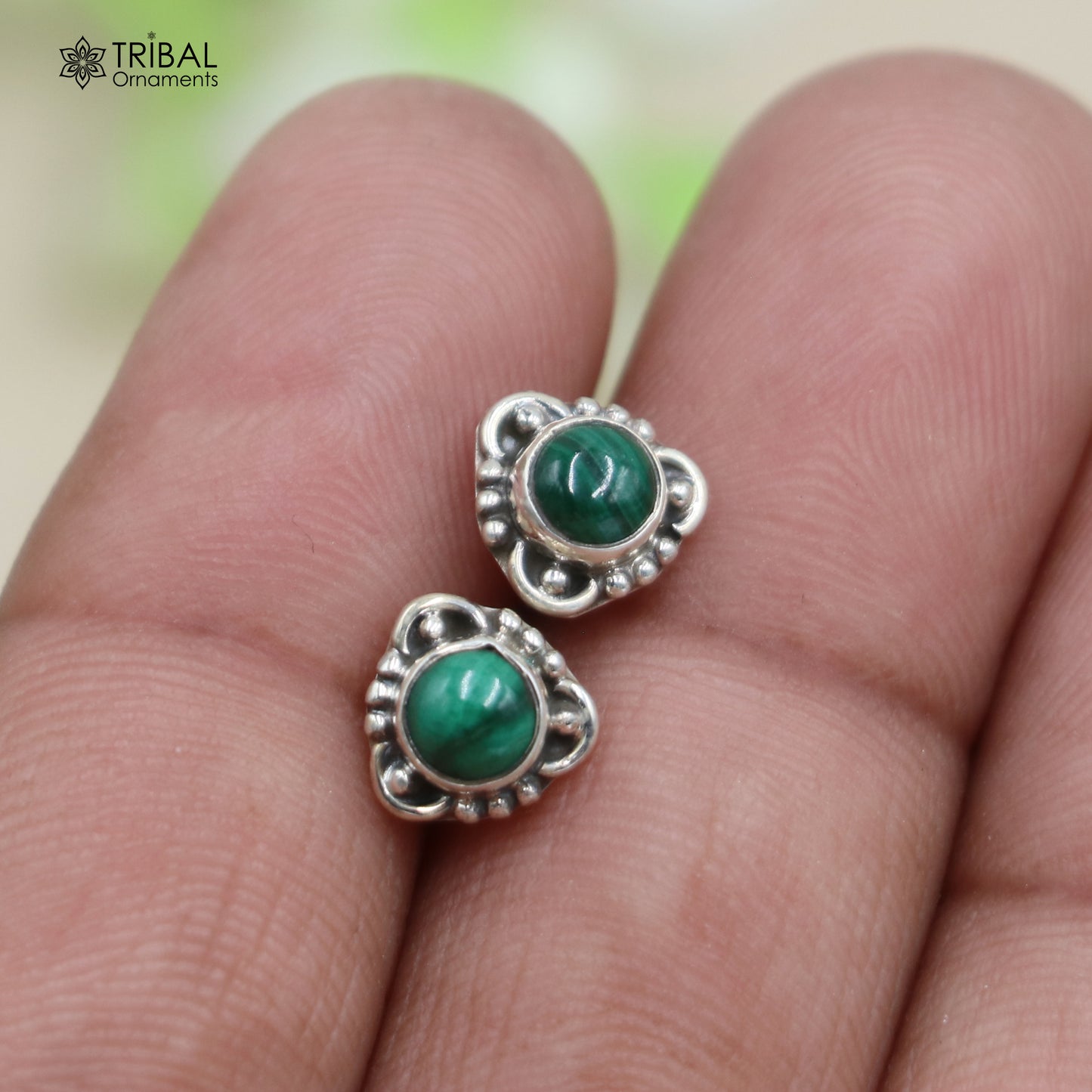 925 sterling silver gorgeous green onyx stone stud earring best unisex jewelry s1434