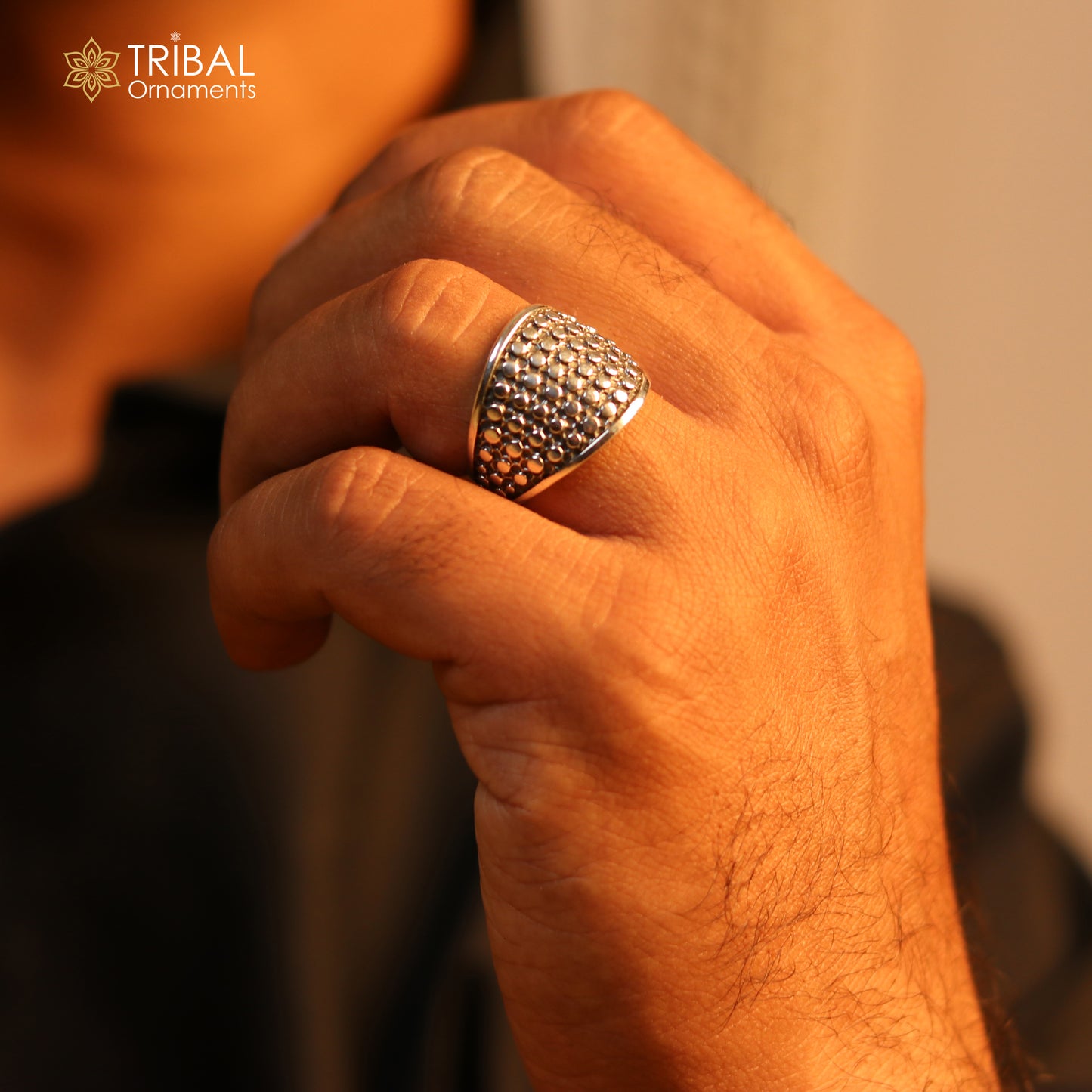 925 sterling silver heavy stylish ring men's Jewelry sr758 - TRIBAL ORNAMENTS