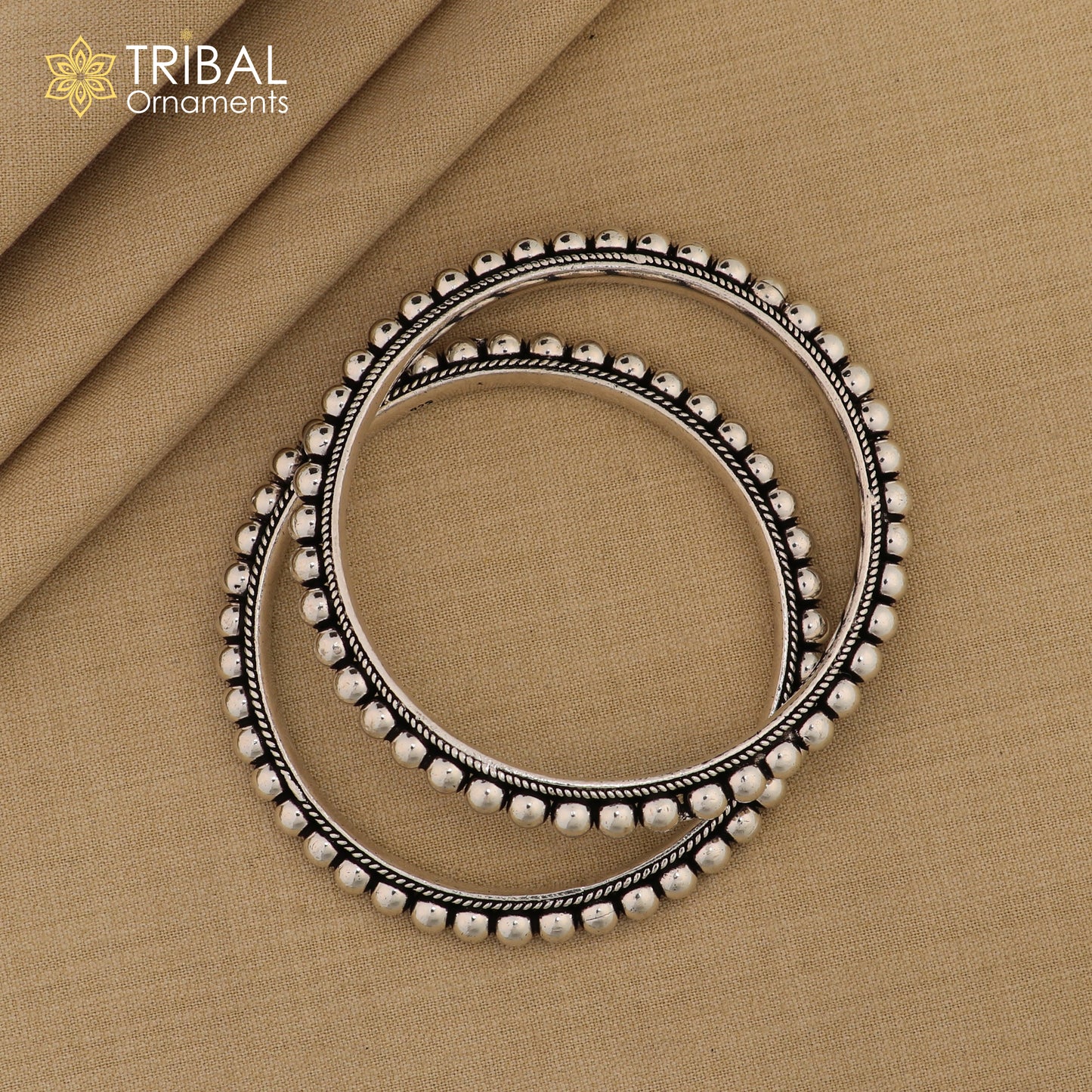 925 sterling silver amazing silver beaded bangle bracelet, excellent custom made oxidized personalized bangle jewelry for belly dance ba55