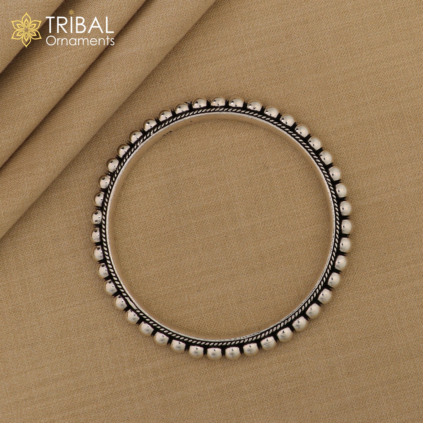 925 sterling silver amazing silver beaded bangle bracelet, excellent custom made oxidized personalized bangle jewelry for belly dance ba55