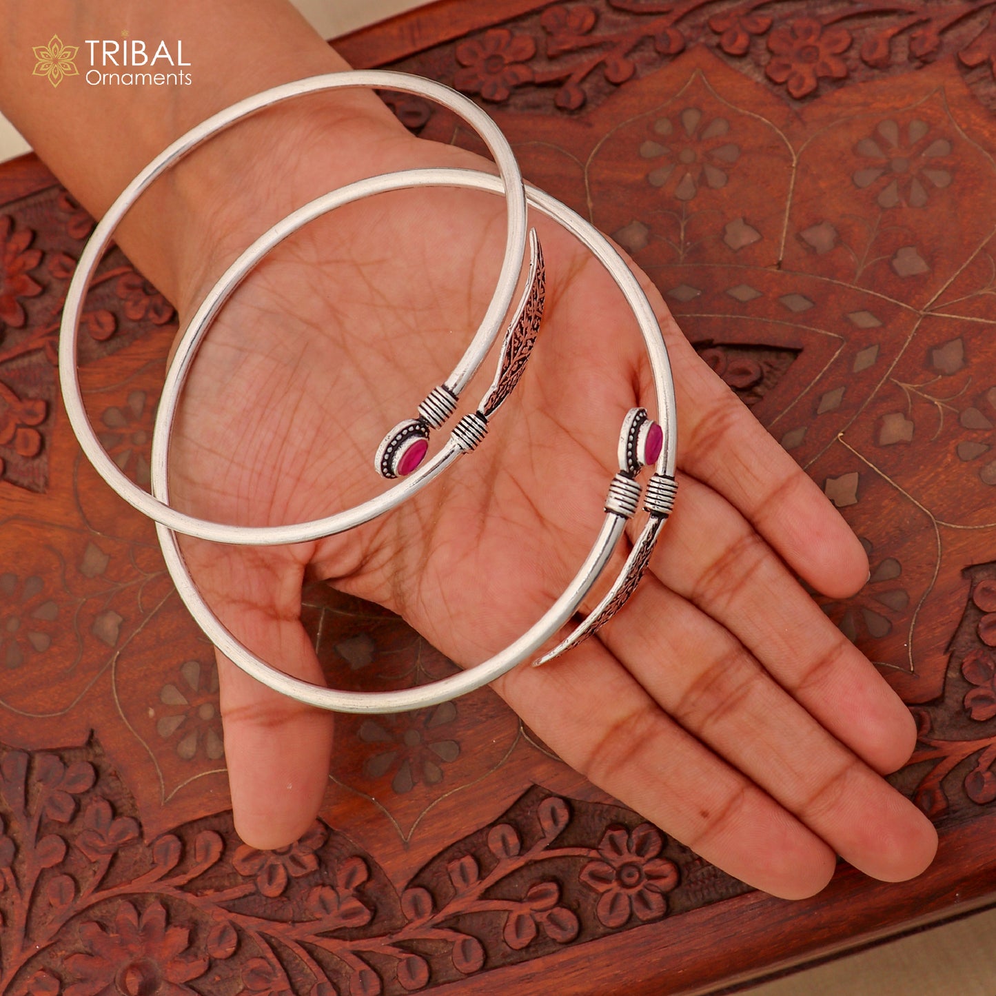 4 mm 925 sterling silver vintage leaf design customized foot ankle bracelet kada jewelry nsfk150